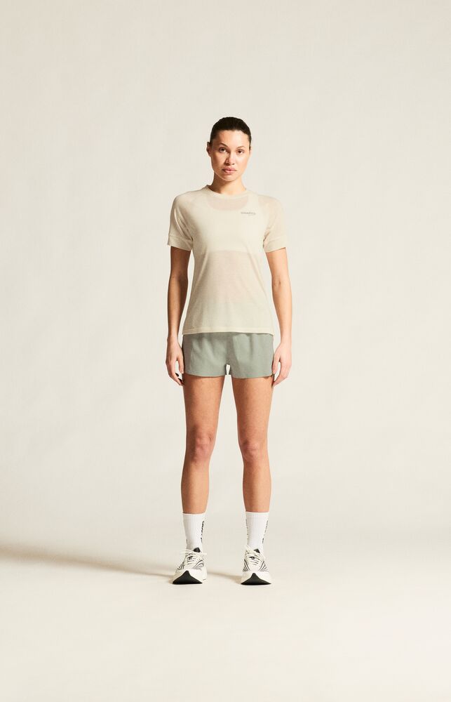 Craft Wool SS Tee W - Tofu Melange [105M] / XS