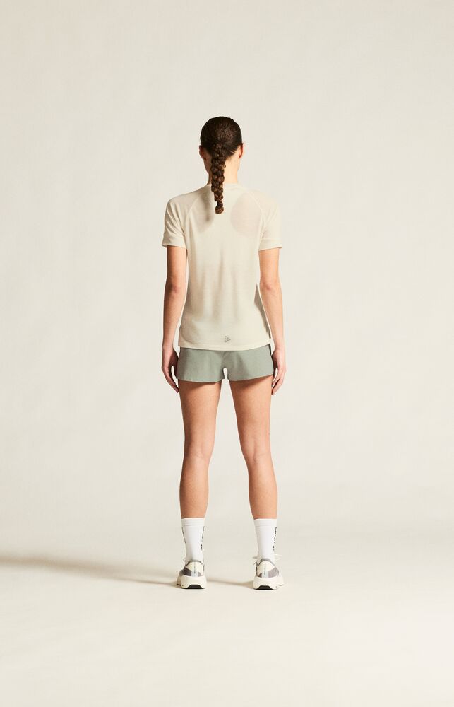 Craft Wool SS Tee W - Tofu Melange [105M] / XS