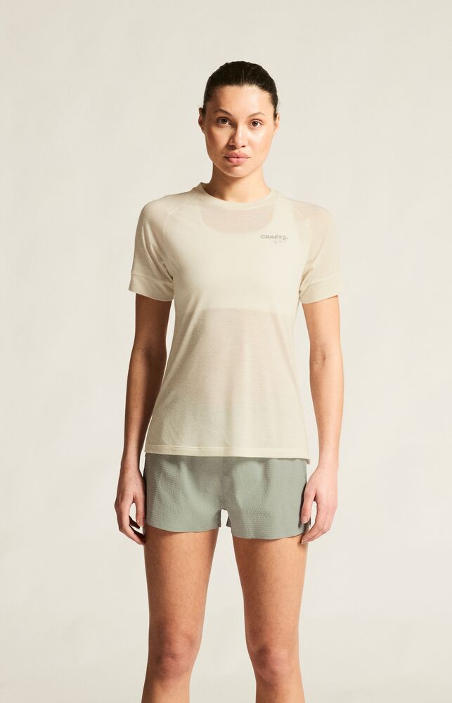 Craft Wool SS Tee W - Tofu Melange [105M] / XS