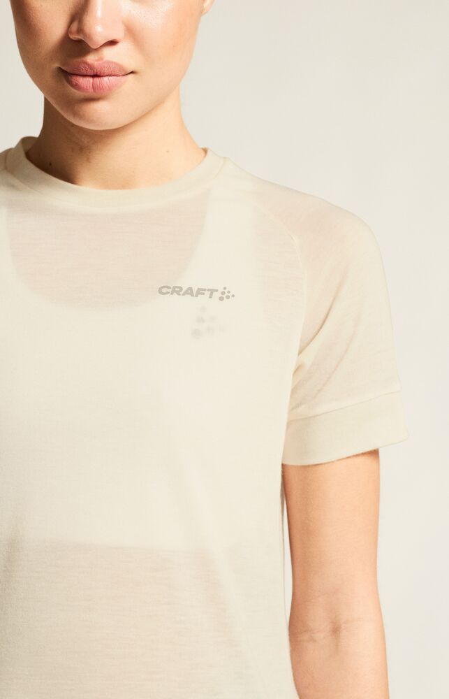Craft Wool SS Tee W - Tofu Melange [105M] / XS