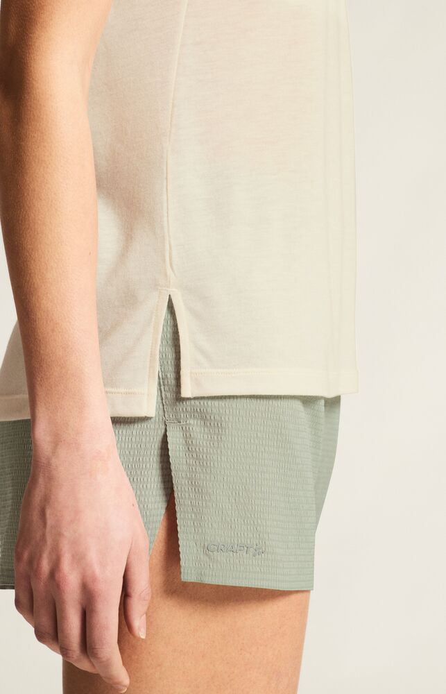 Craft Wool SS Tee W - Tofu Melange [105M] / XS