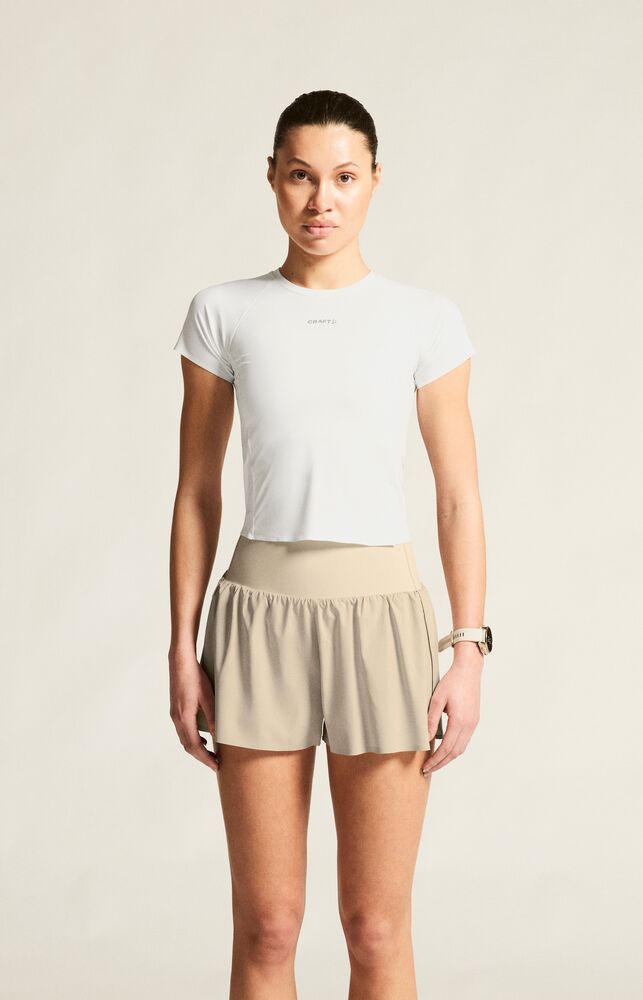 Craft Hypervent Cropped Tee W - White [1000] / XS