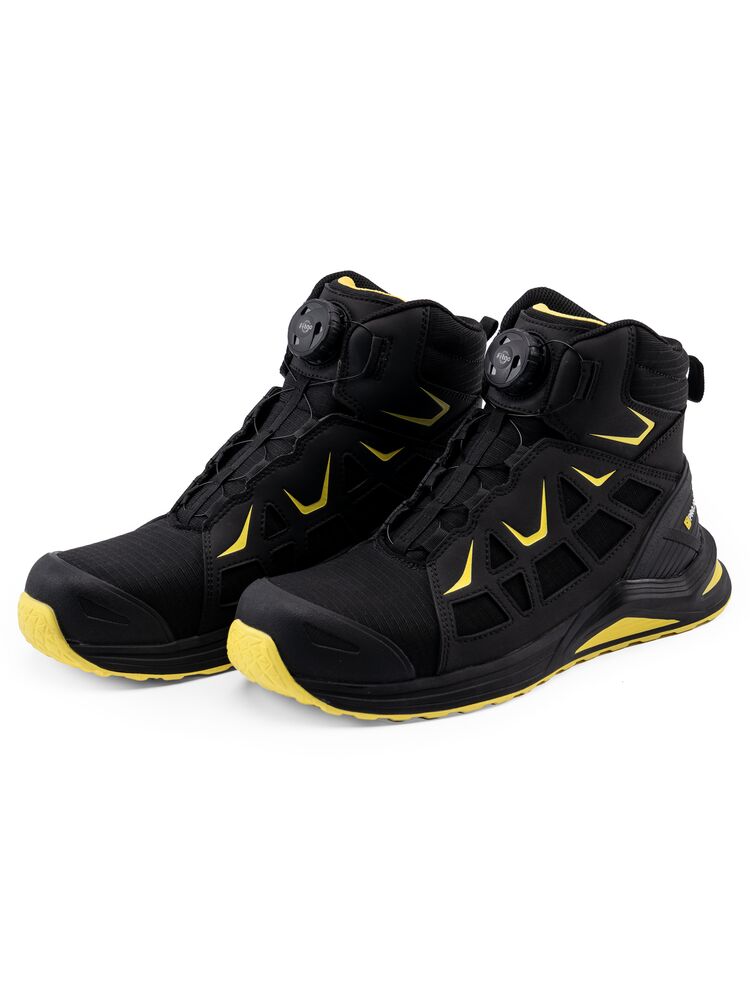 Projob 9517 SIKKERHEDSSKO ORYX MID CUT S3S - Black/Yellow [9910] / 35