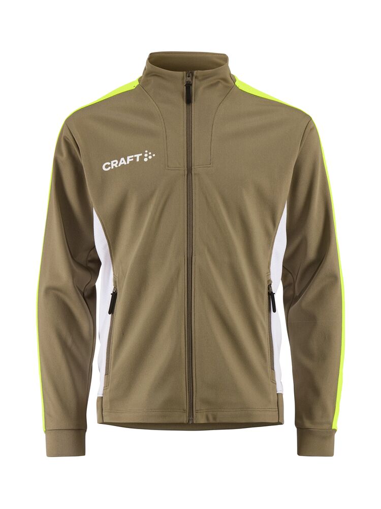 Craft Evolve 2.0 Contrast Full Zip Jacket Jr - Raw/Contrast yellow [237Y] / 122/128