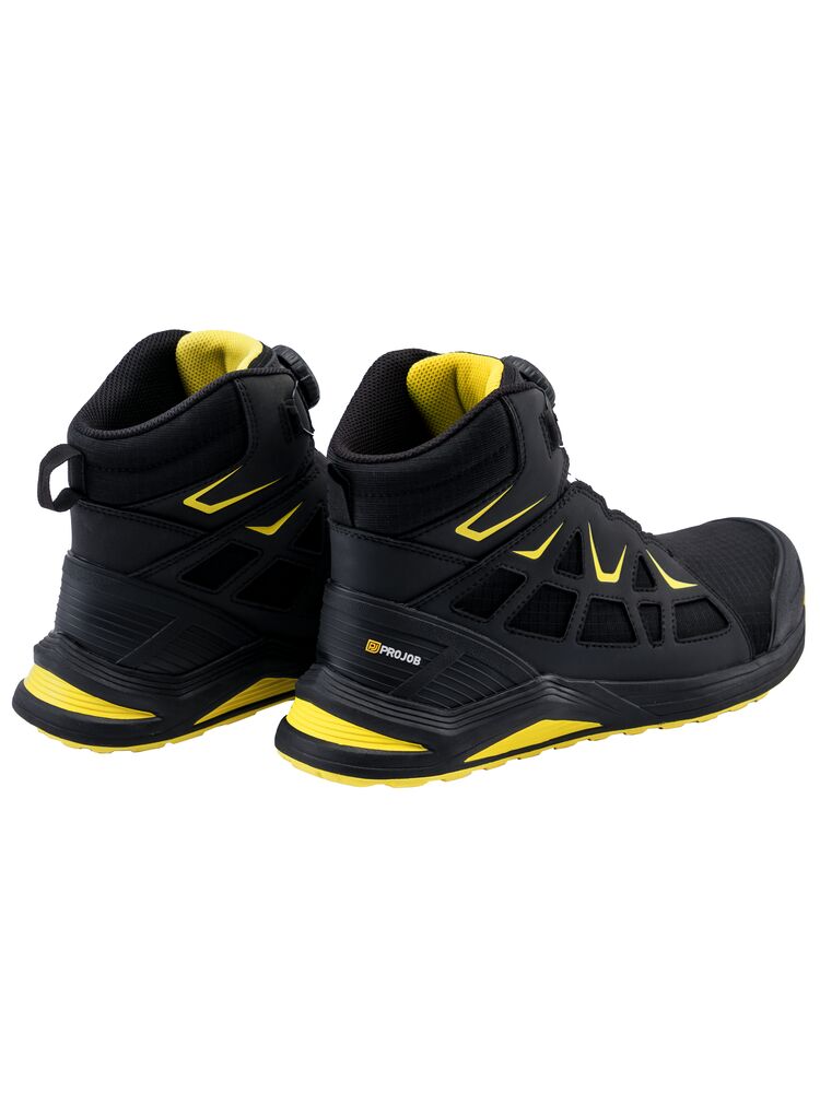 Projob 9517 SIKKERHEDSSKO ORYX MID CUT S3S - Black/Yellow [9910] / 35