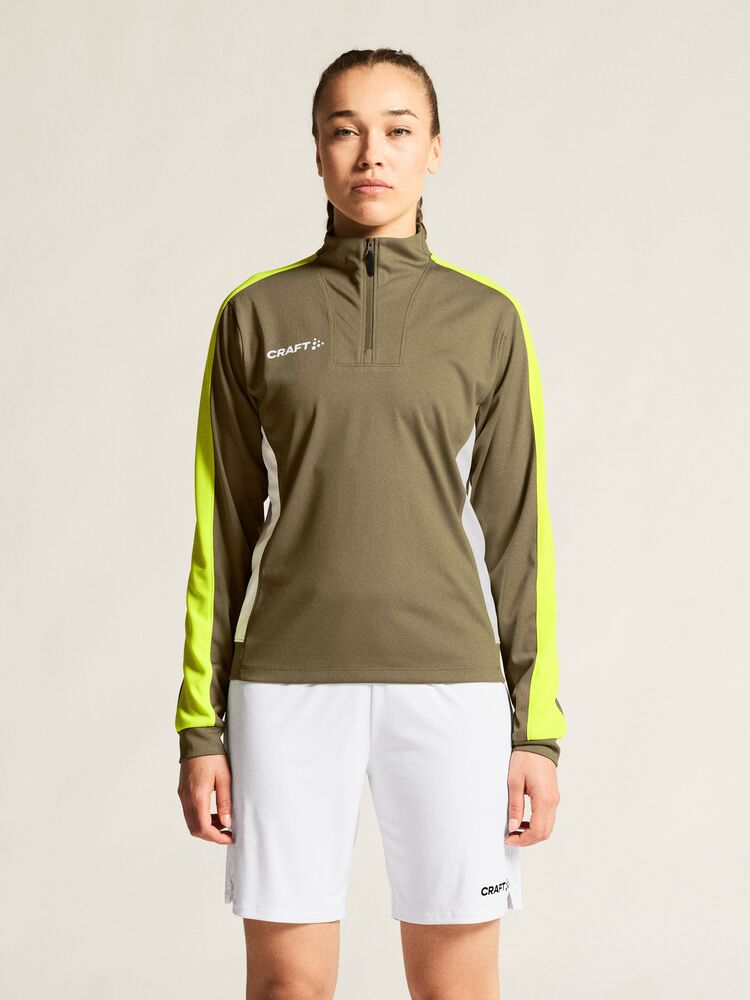 Craft Evolve 2.0 Contrast Half Zip W - Raw/Contrast yellow [237Y] / XS