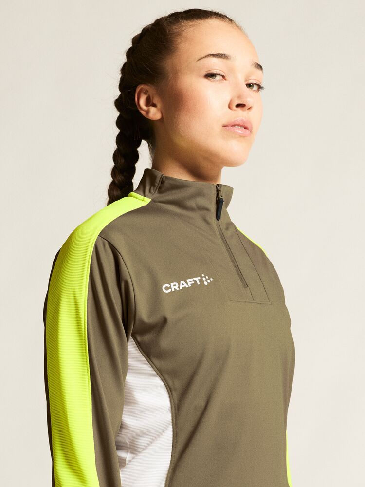 Craft Evolve 2.0 Contrast Half Zip W - Raw/Contrast yellow [237Y] / XS