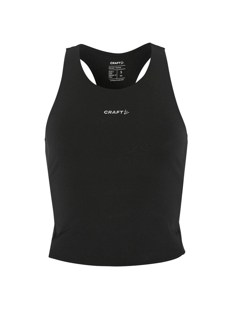 Craft Hypervent Cropped Pocket Singlet W - Black [9990] / XS