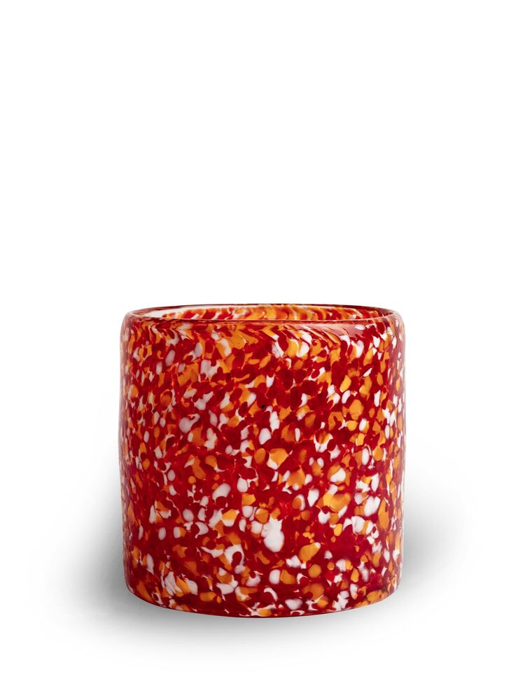 Vase/Candle holder Calore M Red/orange