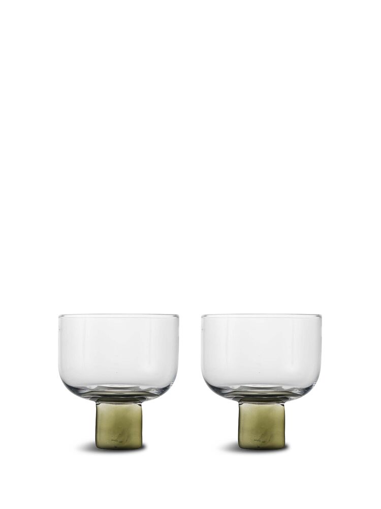 Glass Victoria 2pcs/set (6) Clear/olive