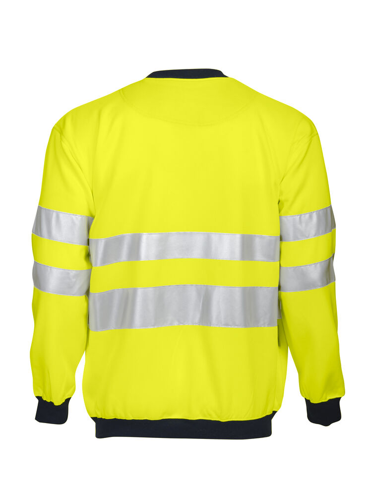 Projob 6101 SWEATSHIRT EN ISO 20471 KLASSE 3 - Yellow/Navy [10] / XS