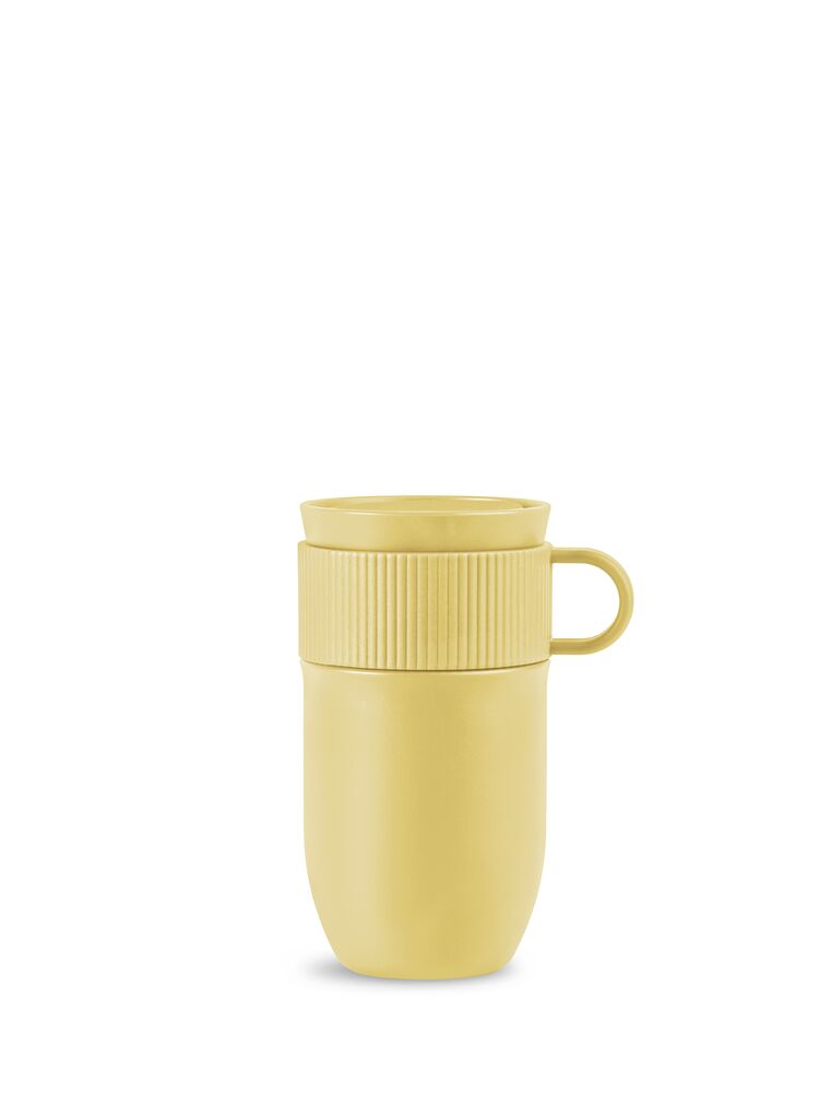 Ted thermal mug Yellow Pantone 7402U