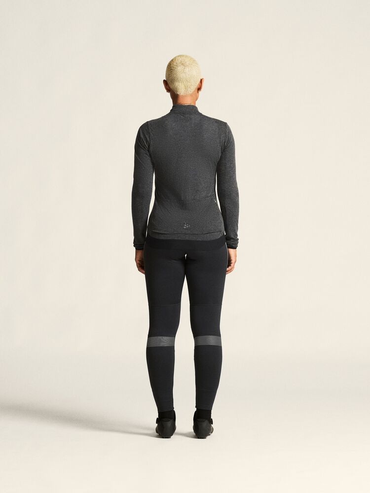 Craft Core Bike Essence Wool LS Jersey W - Black Melange [999200] / XS