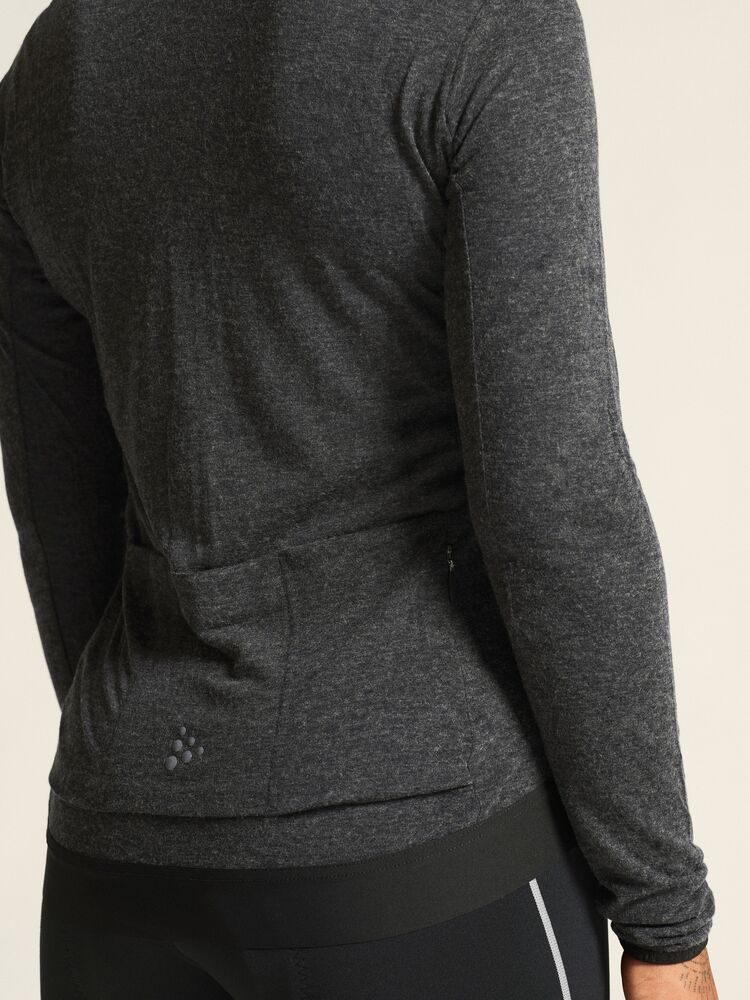 Craft Core Bike Essence Wool LS Jersey W - Black Melange [999200] / XS