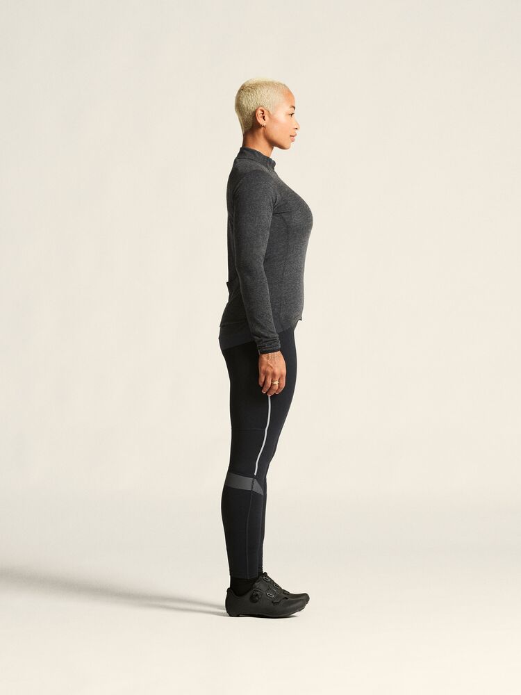 Craft Core Bike Essence Wool LS Jersey W - Black Melange [999200] / XS