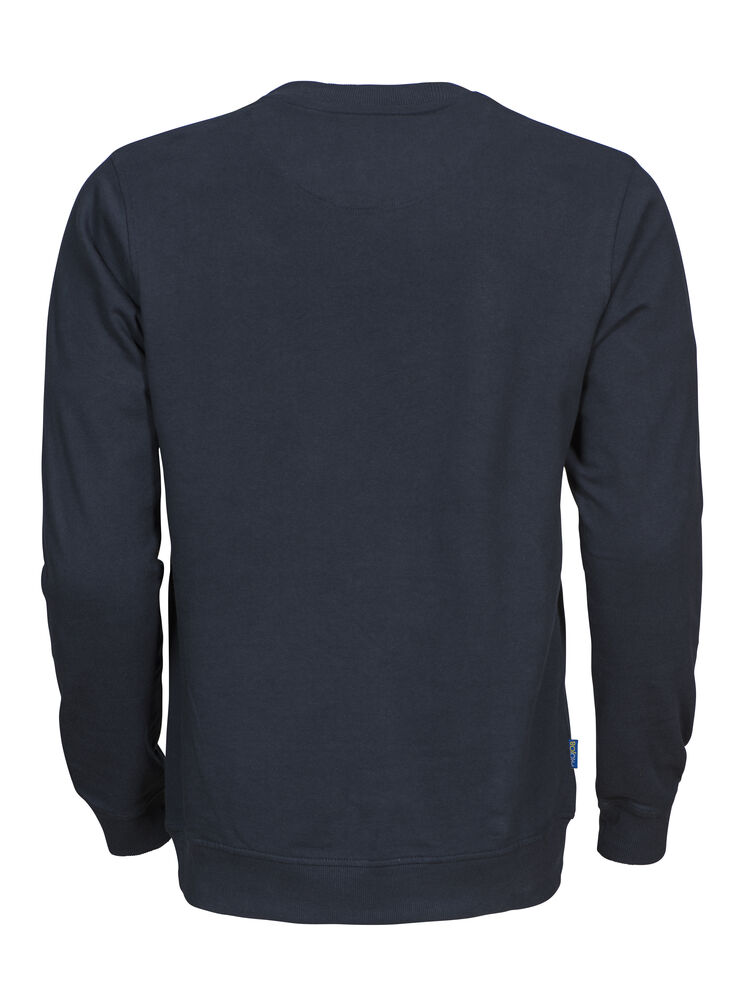 Projob 2124  SWEATSHIRT MED RUND HALS I BOMULD - Navy Check [58] / XS