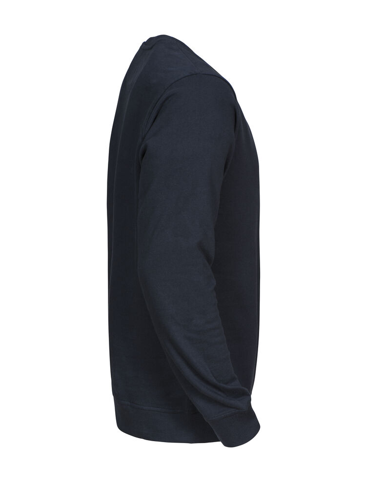 Projob 2124  SWEATSHIRT MED RUND HALS I BOMULD - Navy Check [58] / XS