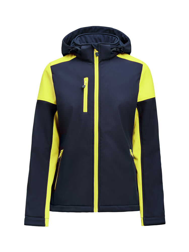 Prime Softshell Lady från Printer PRIME i Marinblå/Neon yellow
