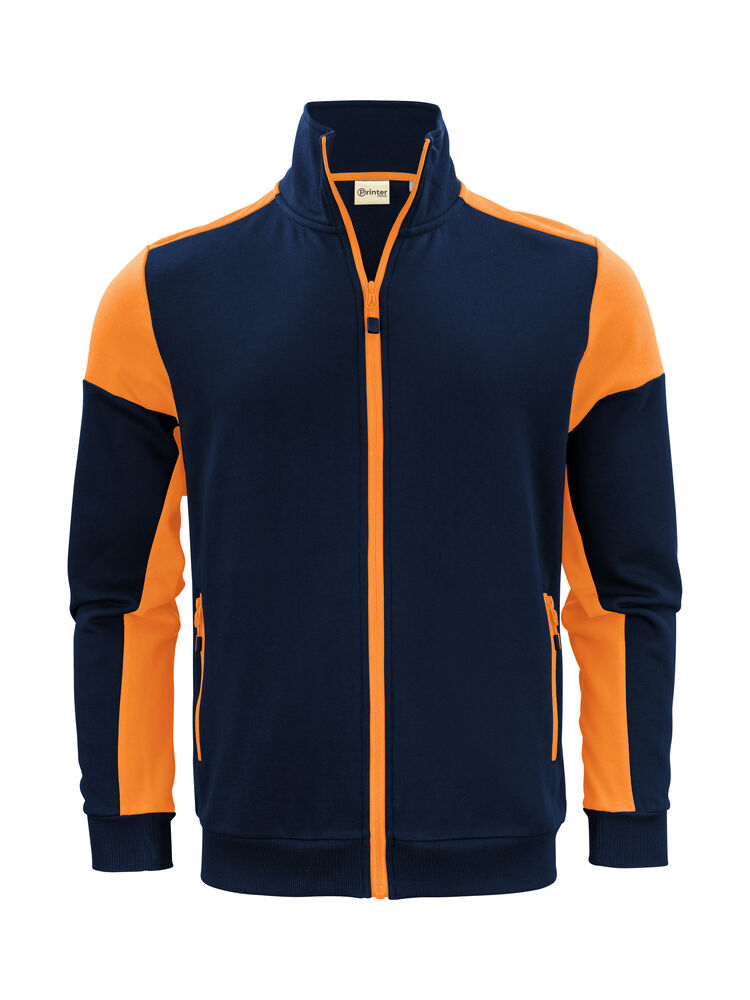 Prime Sweatshirt Jacket från Printer PRIME i Marinblå/Neon orange