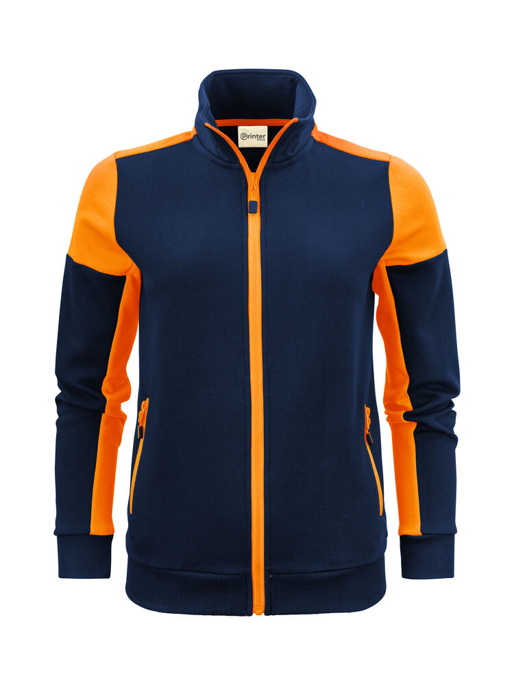 Prime Sweatshirt Jacket Lady från Printer PRIME i Marinblå/Neon orange