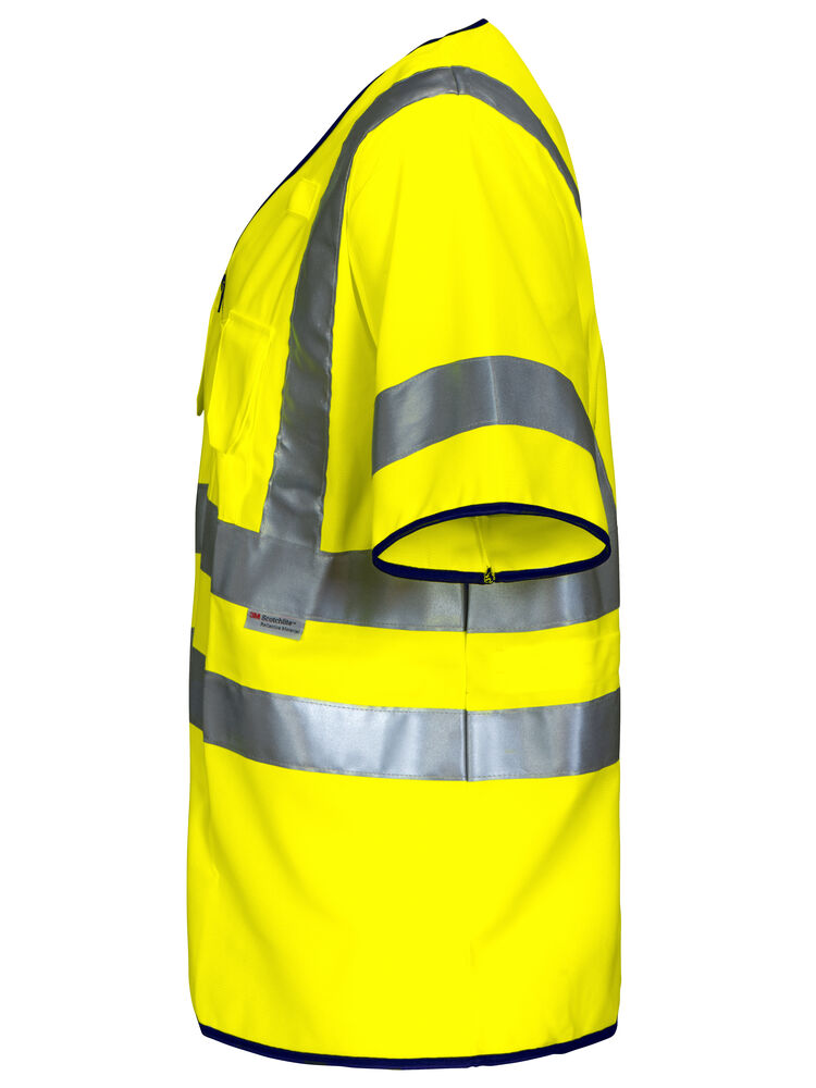 Projob 6707 HV VEST EN ISO 20471 KLASSE 3 - Yellow/Navy [10] / L/XL