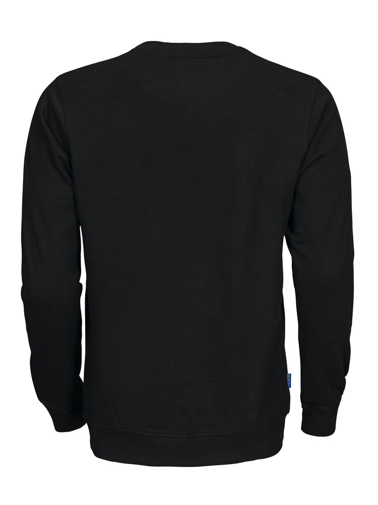 Projob 2124  SWEATSHIRT MED RUND HALS I BOMULD - Black/Yellow [99] / XS