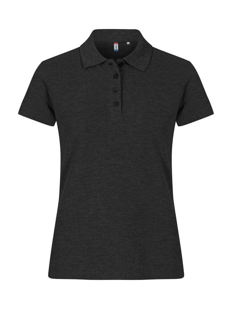 Basic Polo Women från Clique i Antracitmelerad