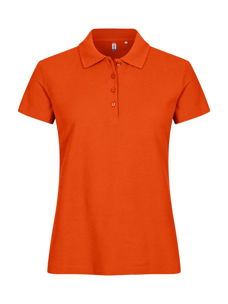 Basic Polo Women från Clique i Blodapelsin