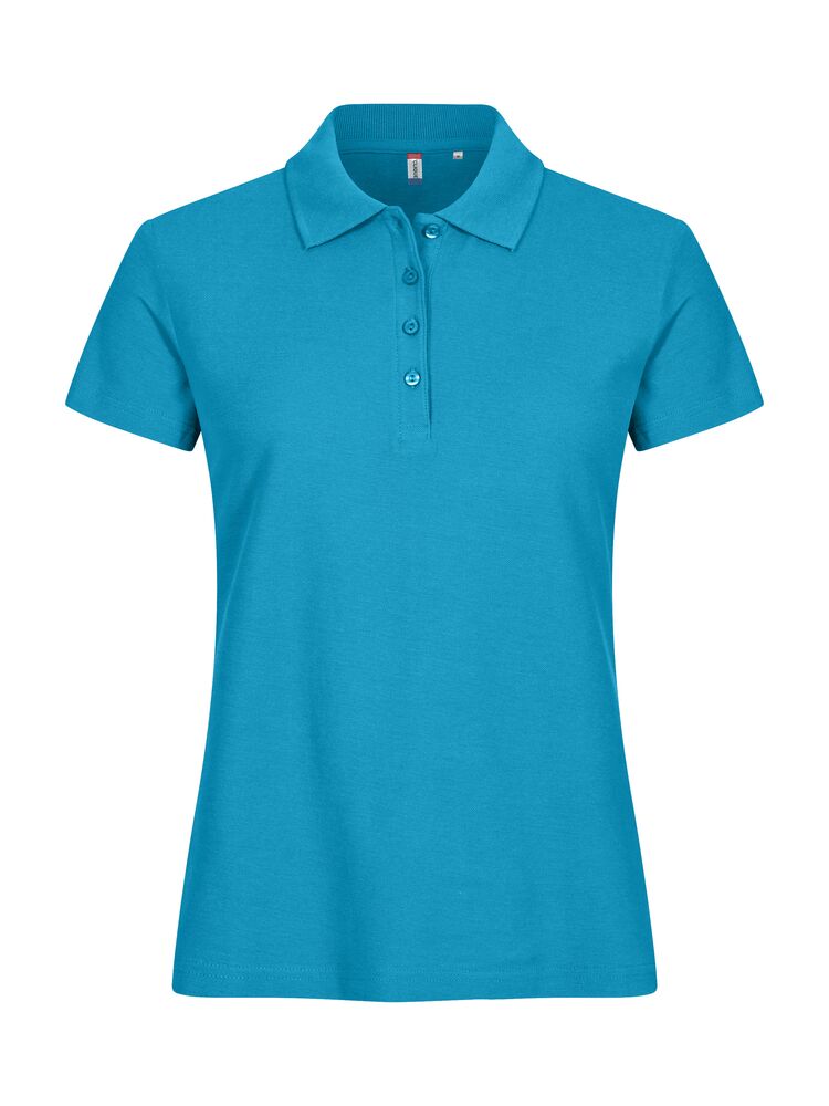 Basic Polo Women från Clique i Turkos