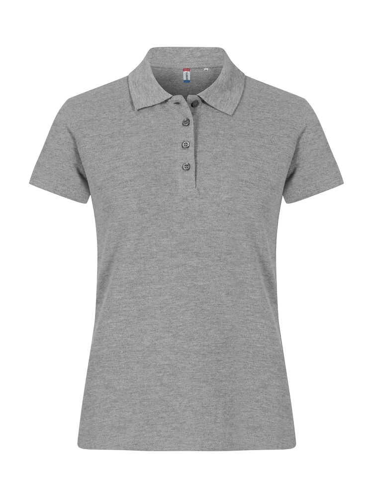 Basic Polo Women från Clique i Gråmelerad