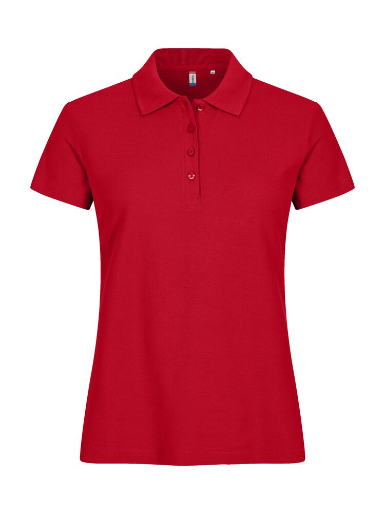 Basic Polo Women från Clique i Röd