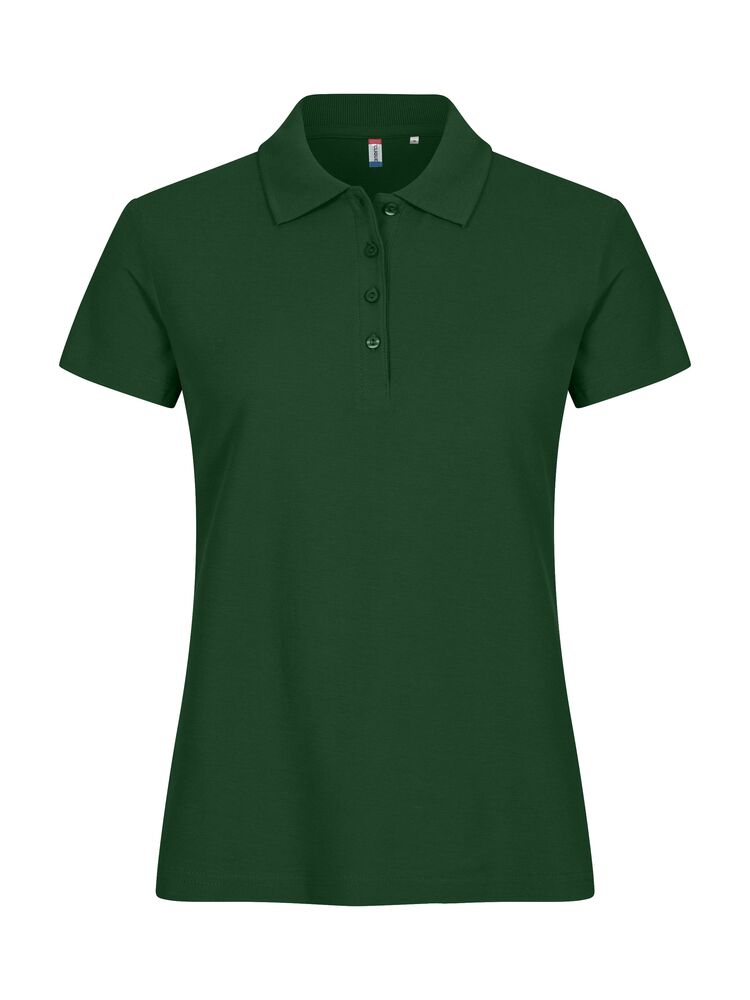 Basic Polo Women från Clique i Buteljgrön