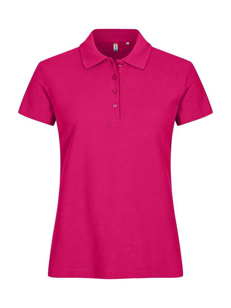 Basic Polo Women från Clique i Stark cerise