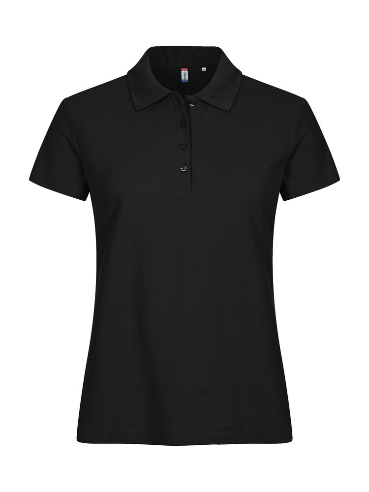 Basic Polo Women från Clique i Svart