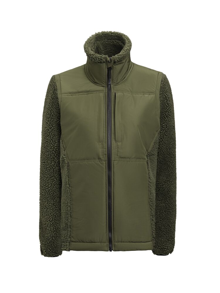 1174 Pile Jacket W från Jobman i Olivgrön