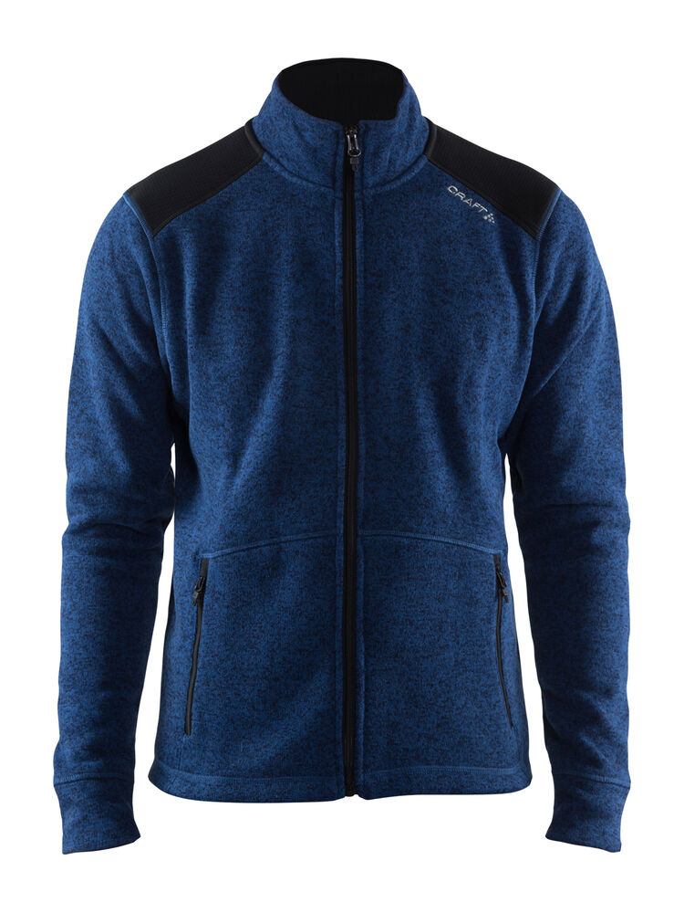 Craft Noble Zip Jacket Heavy Knit Fleece M - Deep Melange [2381] / XS