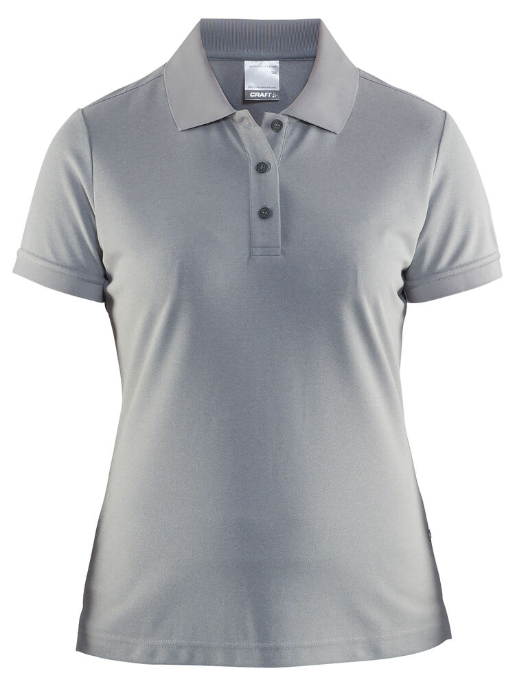 Polo Shirt Pique Classic W från Craft i Grey melange