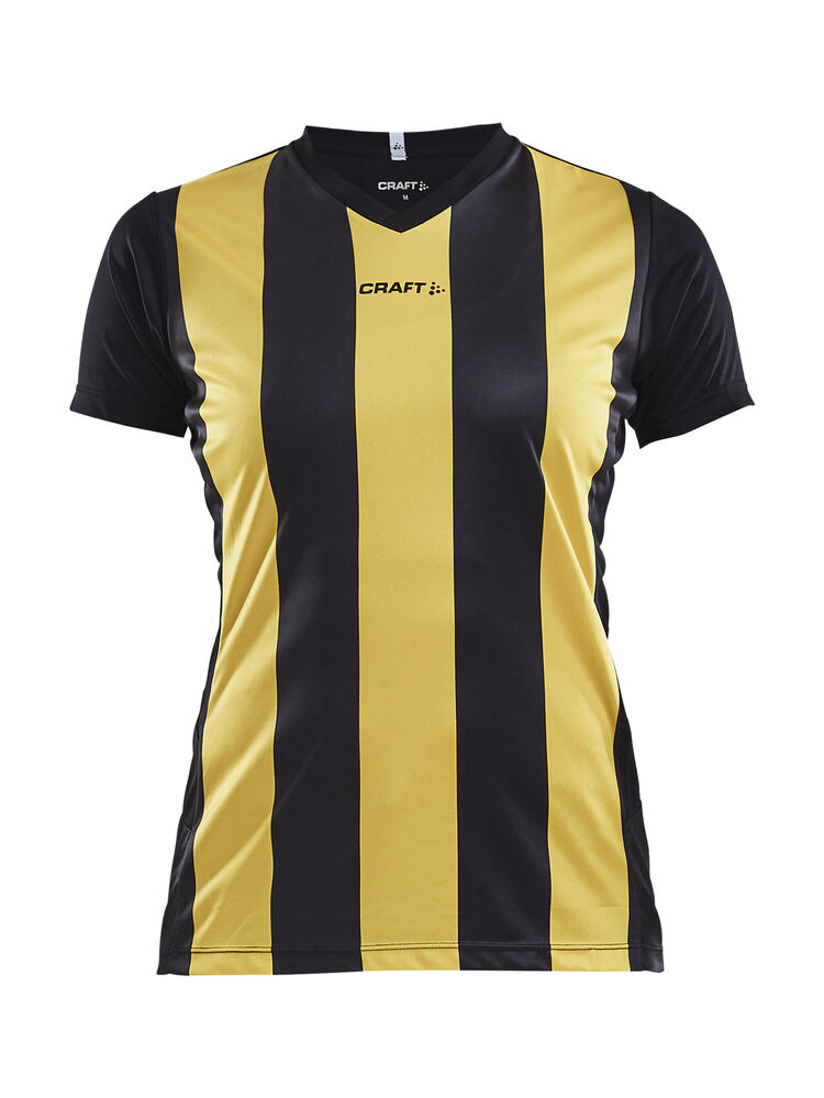 Progress Jersey Stripe W från Craft i Svart/Sweden yellow