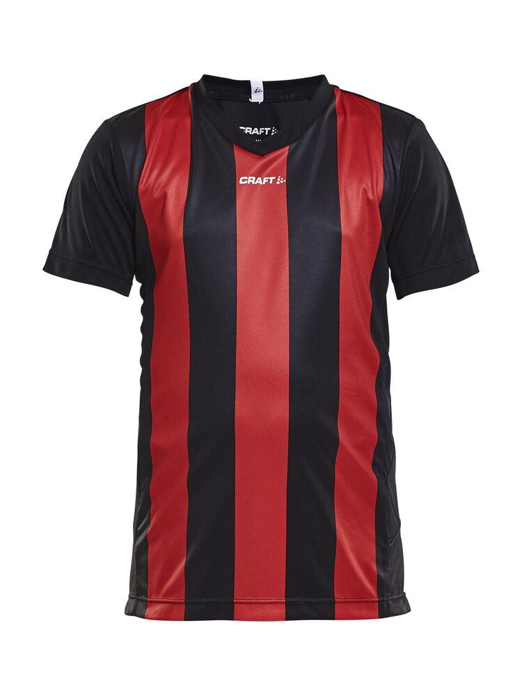Craft Progress Jersey Stripe Jr - Black/Bright Red [9430] / 122/128