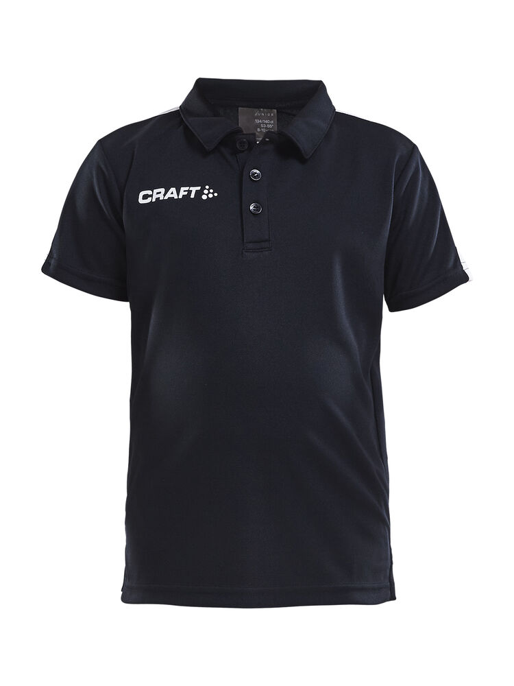 Progress Polo Pique JR från Craft i Svart/Vit