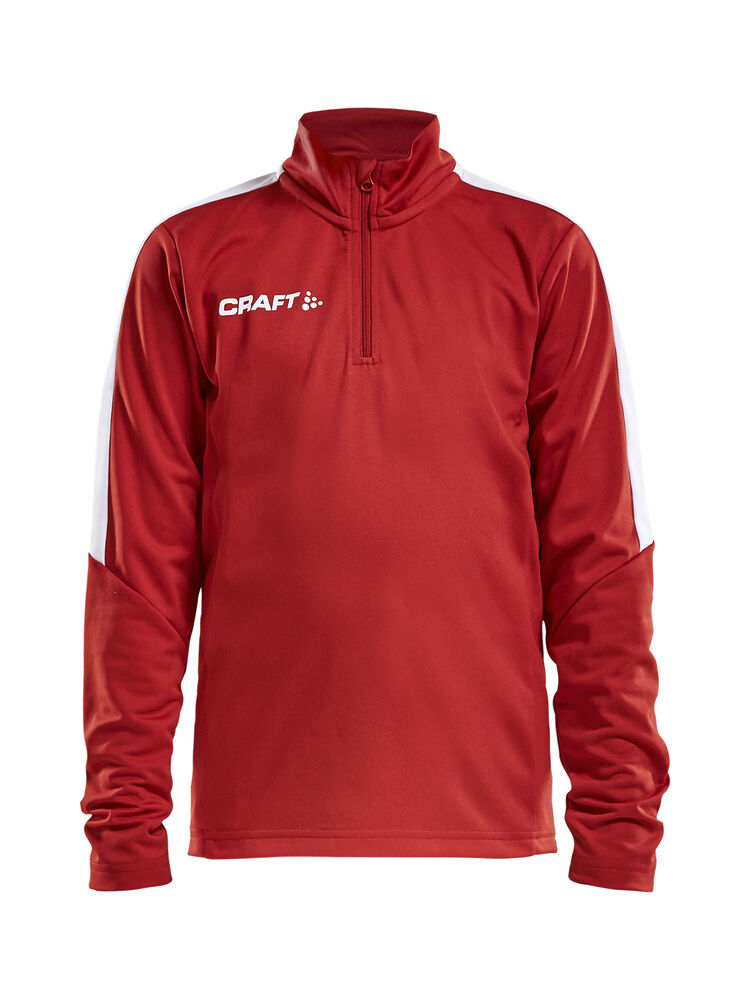 Progress Halfzip Ls Tee Jr från Craft i Bright red
