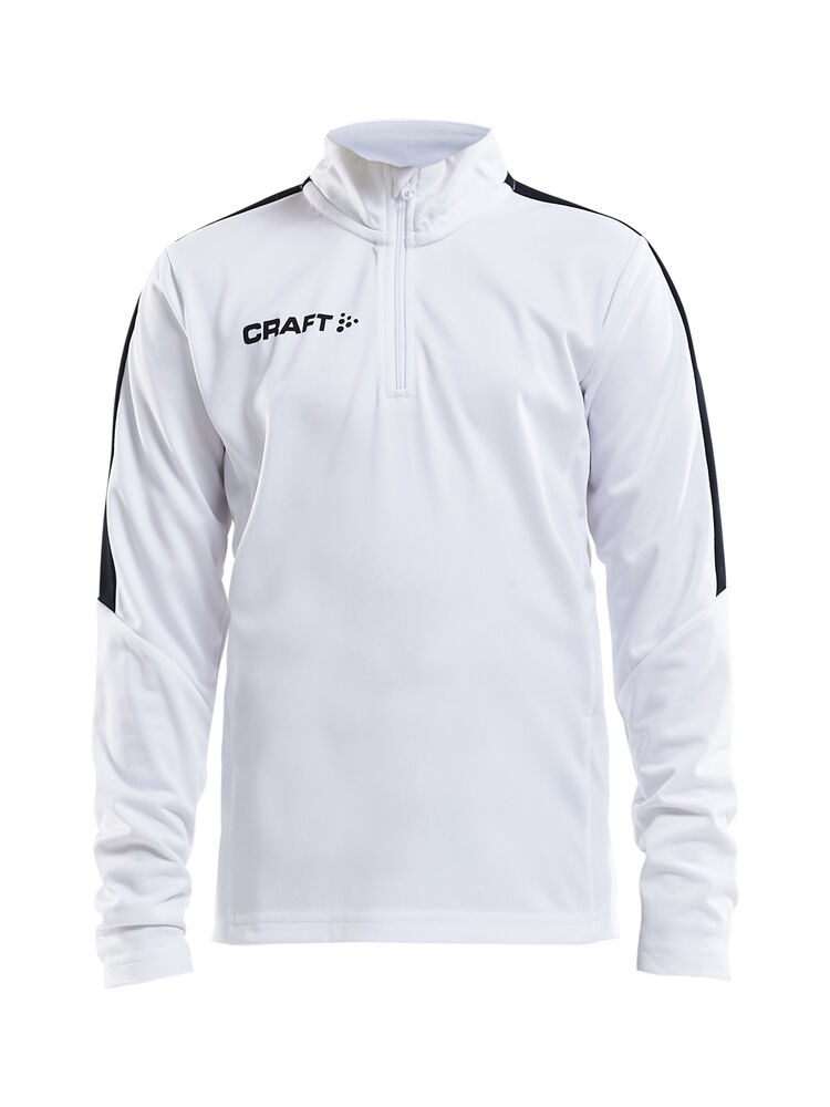 Progress Halfzip Ls Tee Jr från Craft i Vit