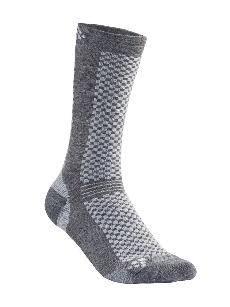 Craft Wool Warm Mid 2-Pack Sock - GRANITE-PLATINUM [985920] / 34/36