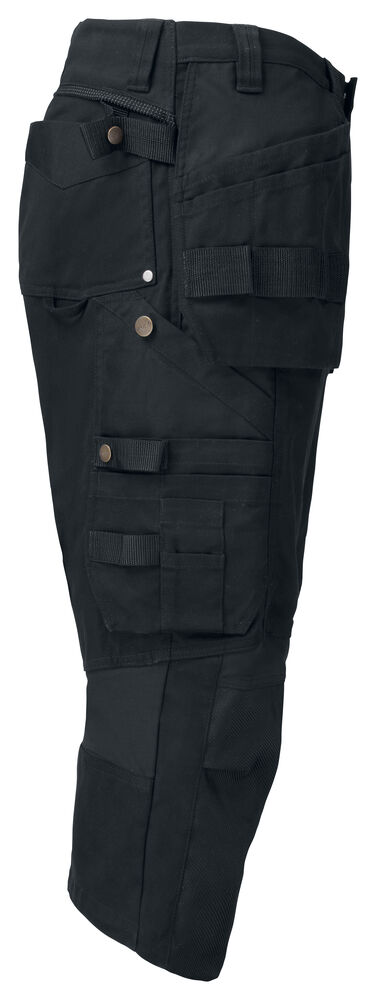 Projob 5529 KNICKERS MED KEVLAR FORSTÆRKEDE KNÆ OG STRETCHPANELER - Black/Yellow [99] / C44