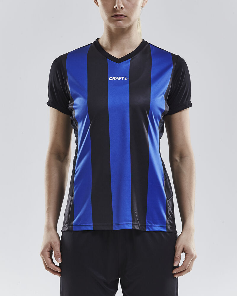 Craft Progress Jersey Stripe W - Black/Club Cobolt [9346] / XS