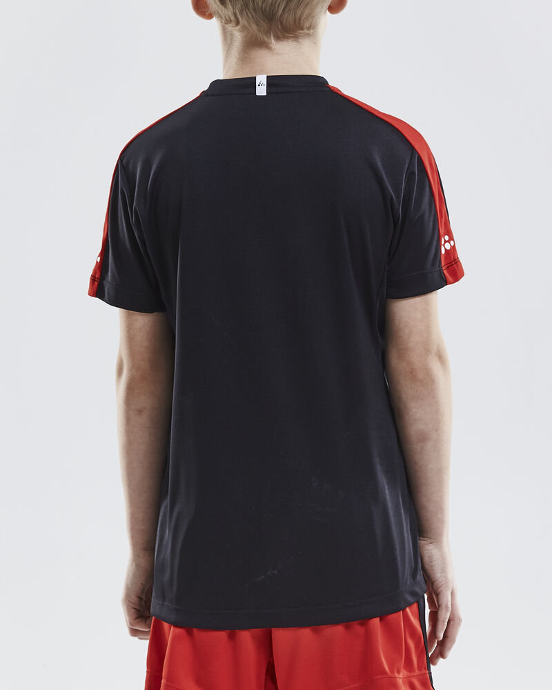 Craft Progress Jersey Contrast Jr - Black/Bright Red [9430] / 122/128