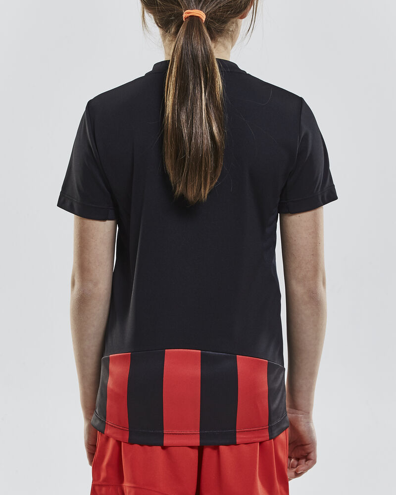 Craft Progress Jersey Stripe Jr - Black/Bright Red [9430] / 122/128