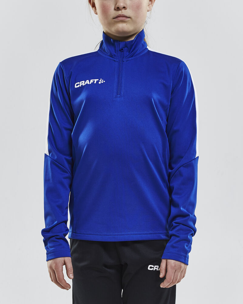 Craft Progress Halfzip Ls Tee Jr - Club Cobolt [1346] / 122/128