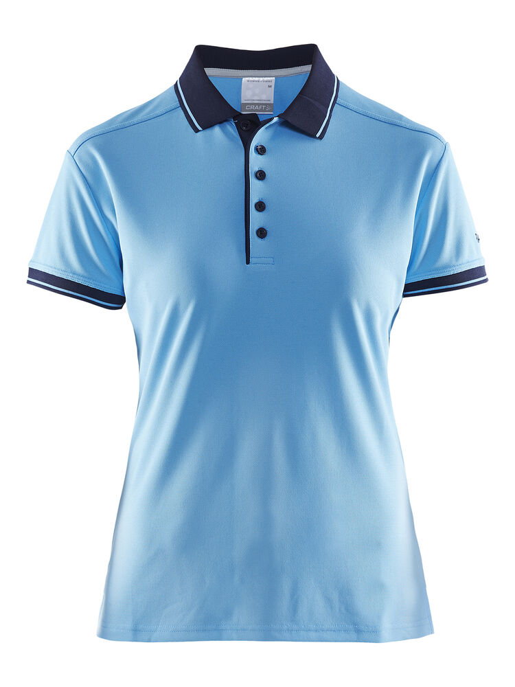 Craft Noble Polo Pique Shirt W - Aqua/Navy [2325] / XS