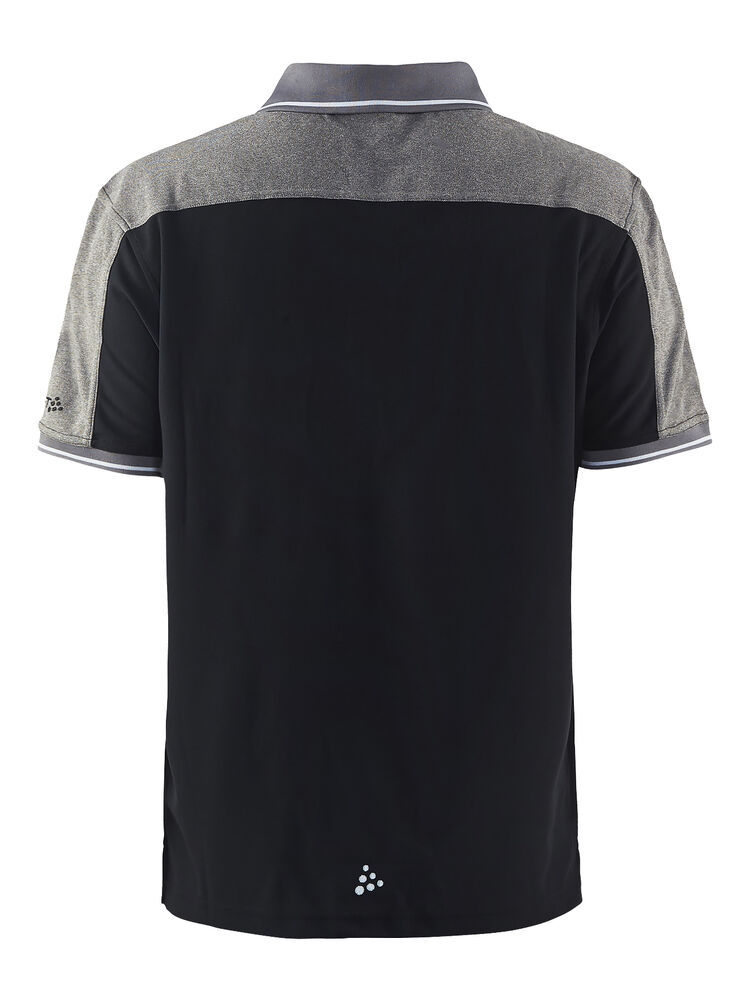 Craft Noble Polo Pique Shirt M - Black/Dk Grey Melange [9975] / XS